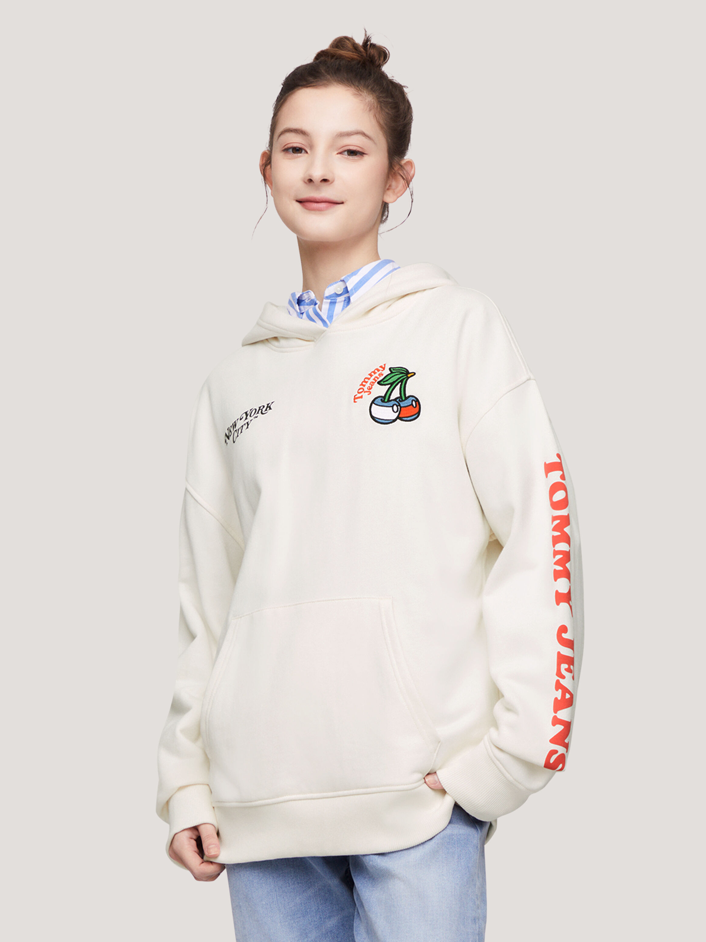 Tommy denim hoodie store