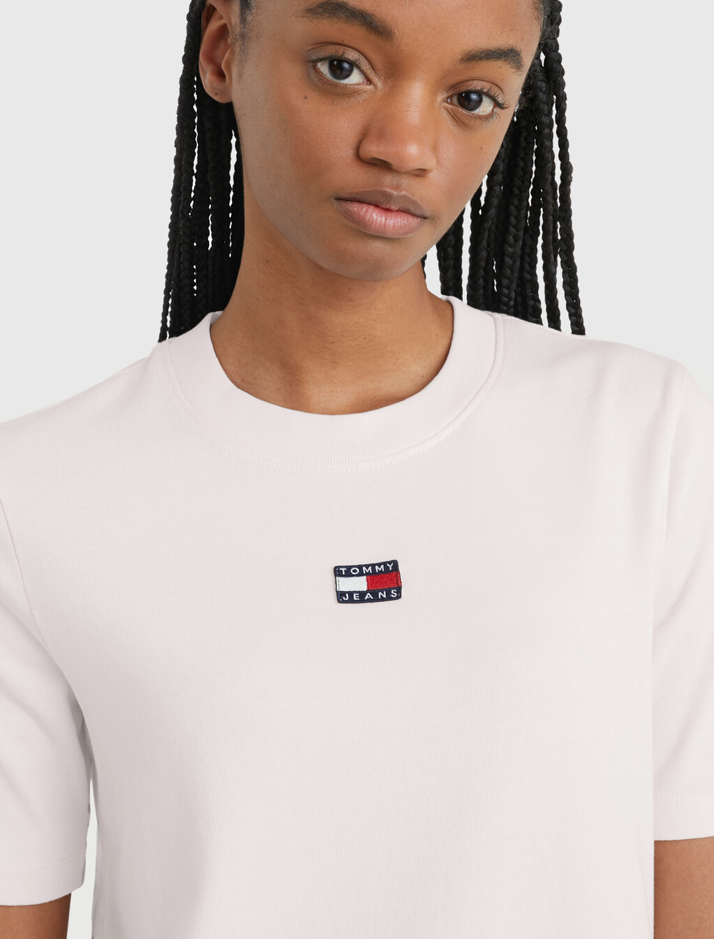 Flag Badge T-Shirt Dress, Faint Pink, hi-res