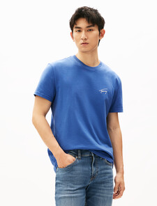 Signature Logo Embroidery T-Shirt, Tempo Blue, hi-res