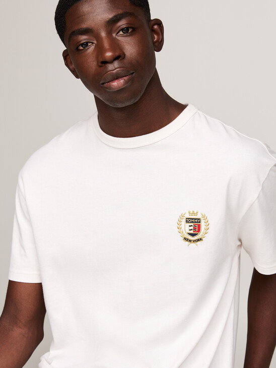 Logo Embroidery Crew Neck T-Shirt