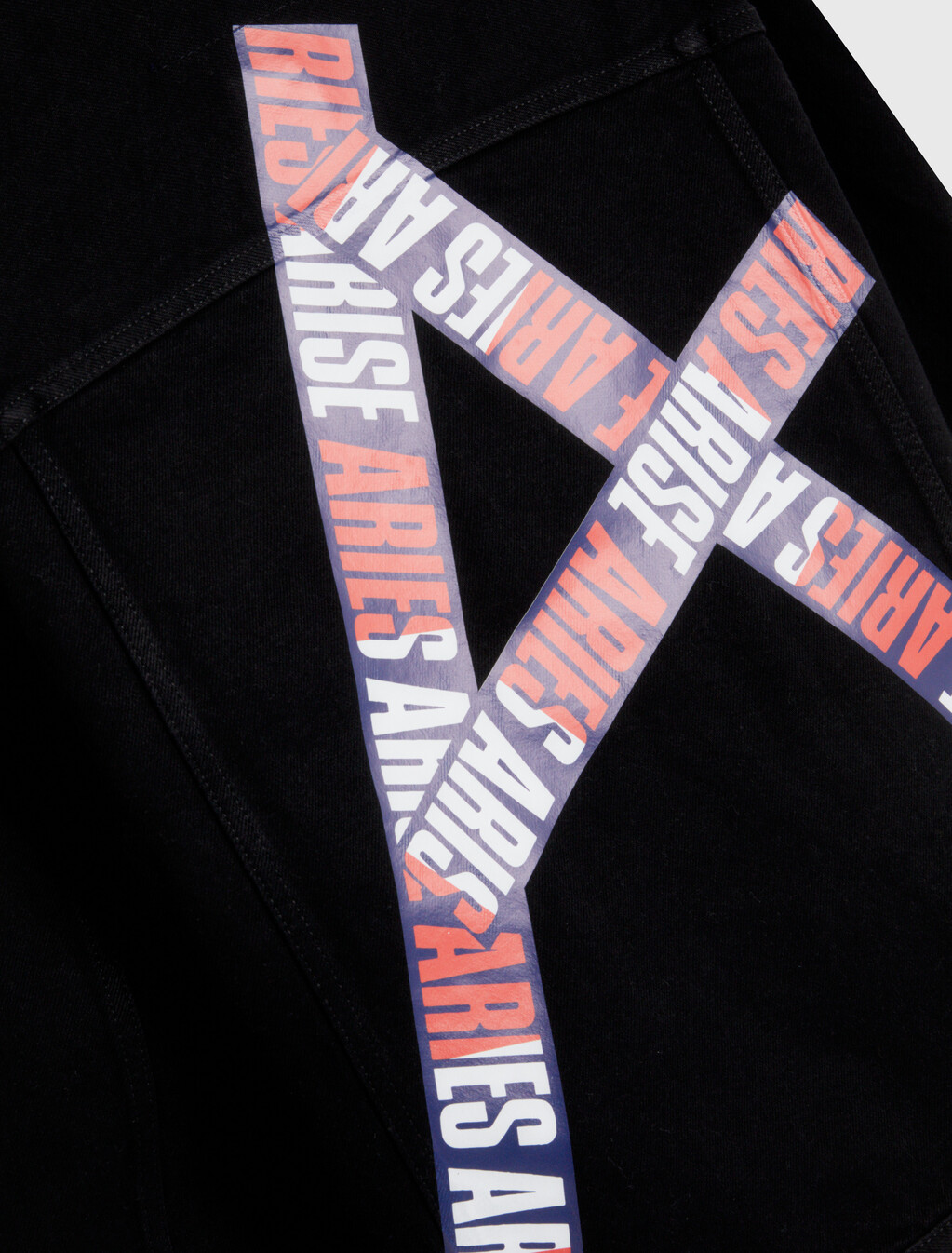 Tommy X Aries 飾帶牛仔外套, Washed Black, hi-res