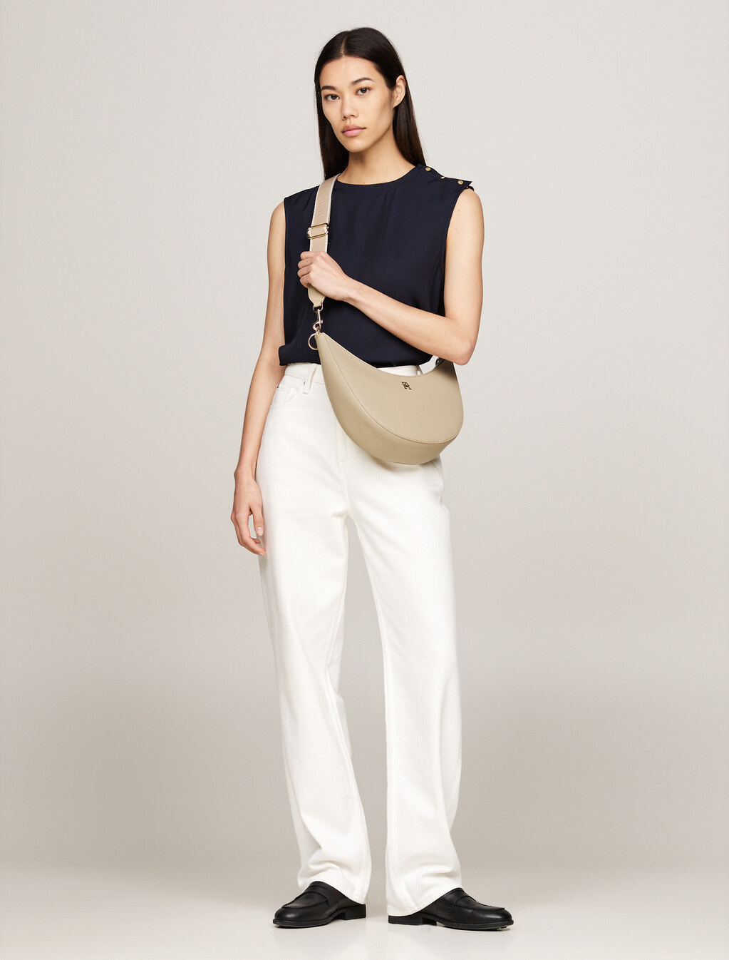 Hilfiger Monotype 單肩包, Beige, hi-res