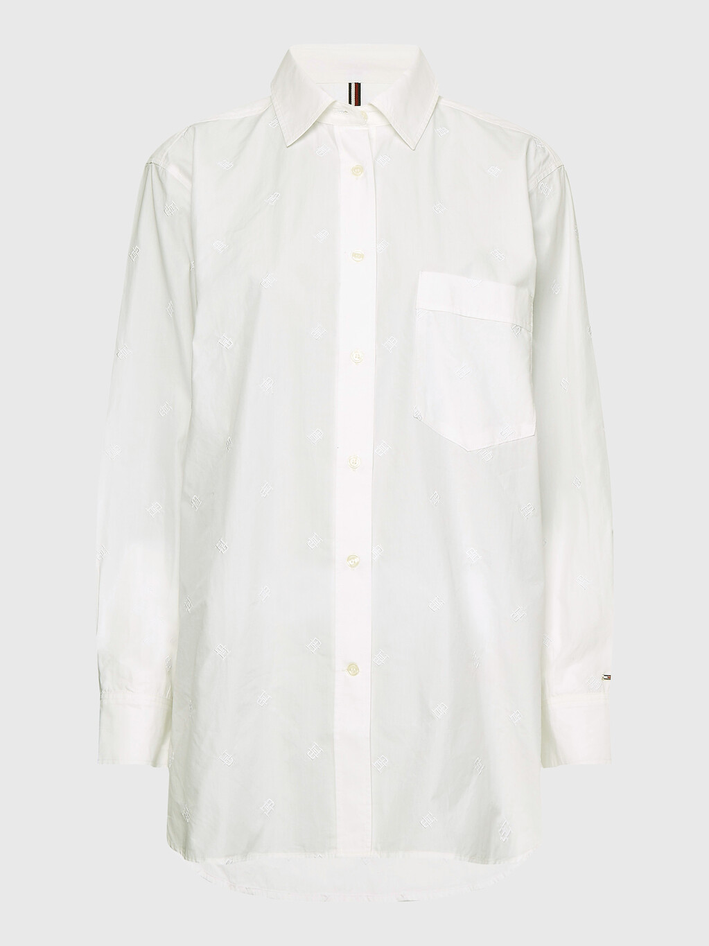 TH Monogram Oversized Shirt, Th Optic White, hi-res