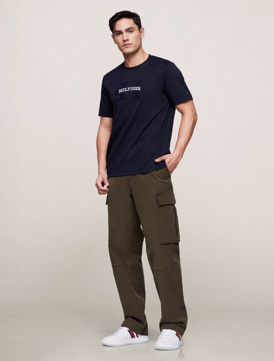Hilfiger Scroll Logo Graphic T-Shirt, Desert Sky Hilfiger Scroll Logo Graphic T-Shirt