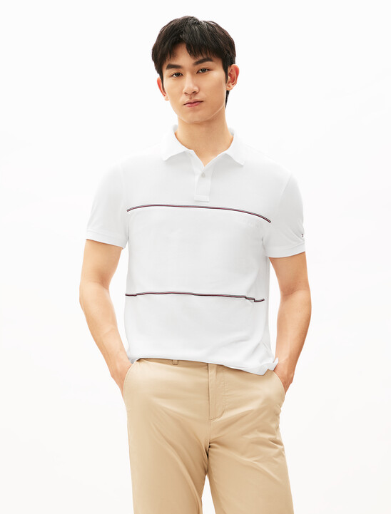 Global Stripe 條紋拼色 Polo 衫
