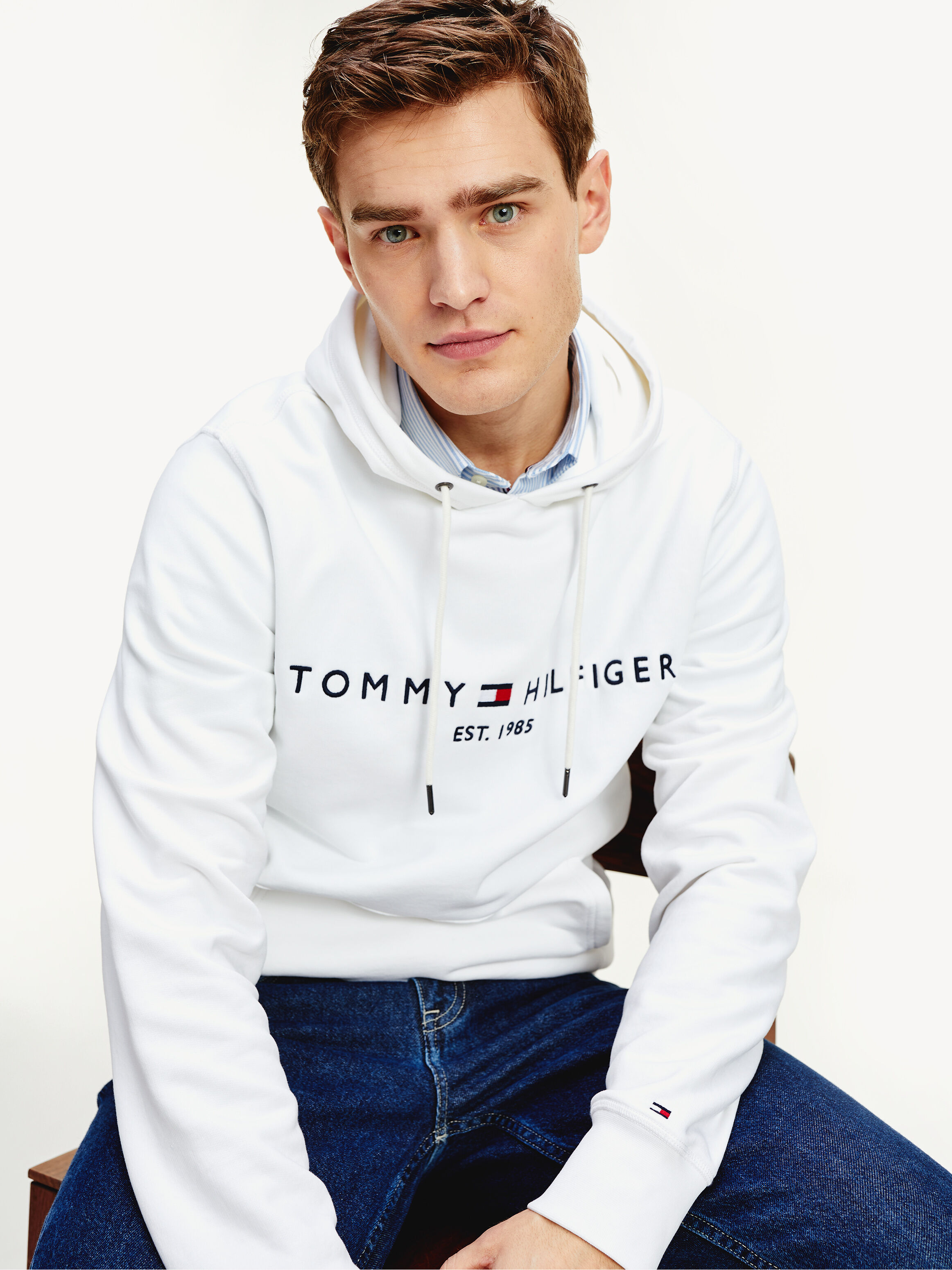 Embroidered Logo Hoodie Tommy Hilfiger Taiwan