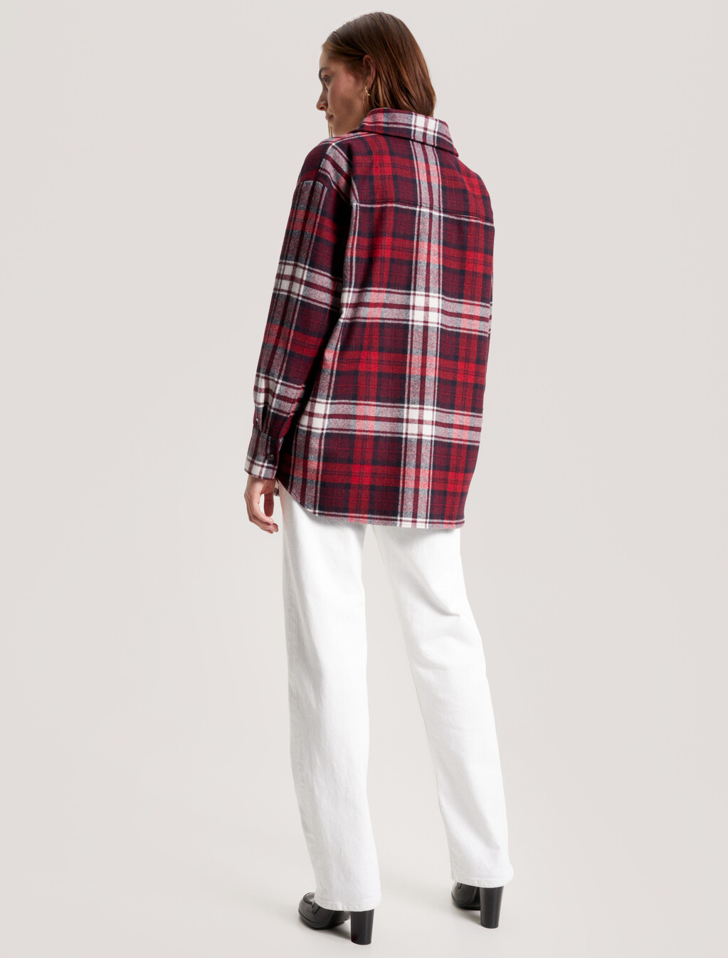 TOMMY 蘇格蘭格紋襯衫式外套, Tommy Tartan Big Deep Rouge, hi-res