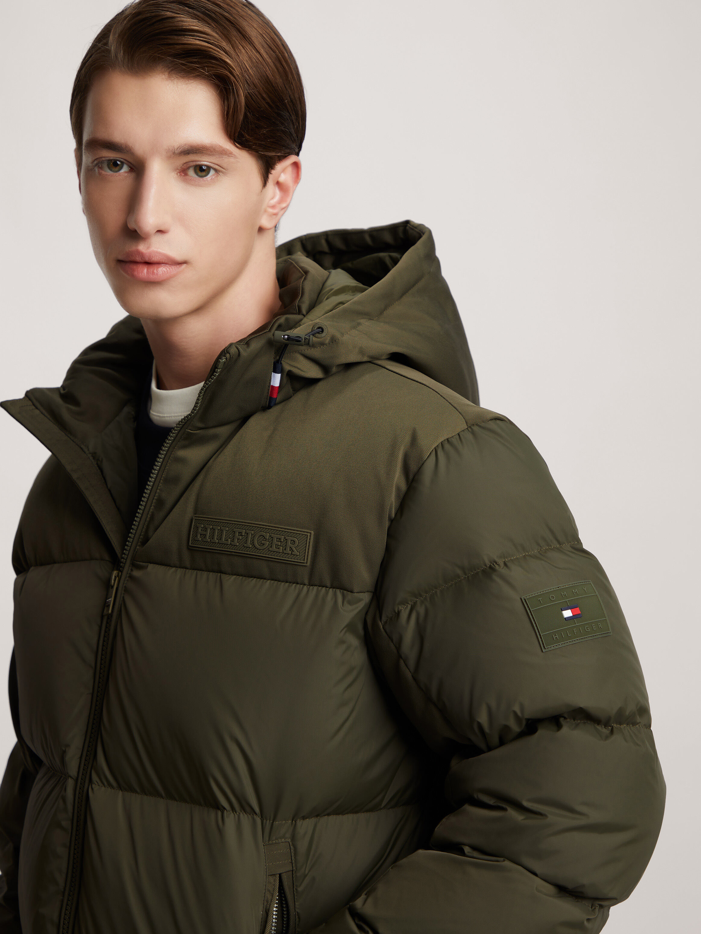 New York Goose Down Hooded Jacket brown Tommy Hilfiger Taiwan