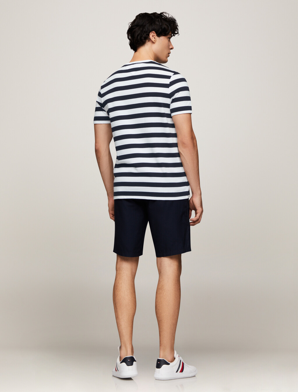 Vertical Flag Stripe T-Shirt, Desert Sky/Ivory Petal, hi-res