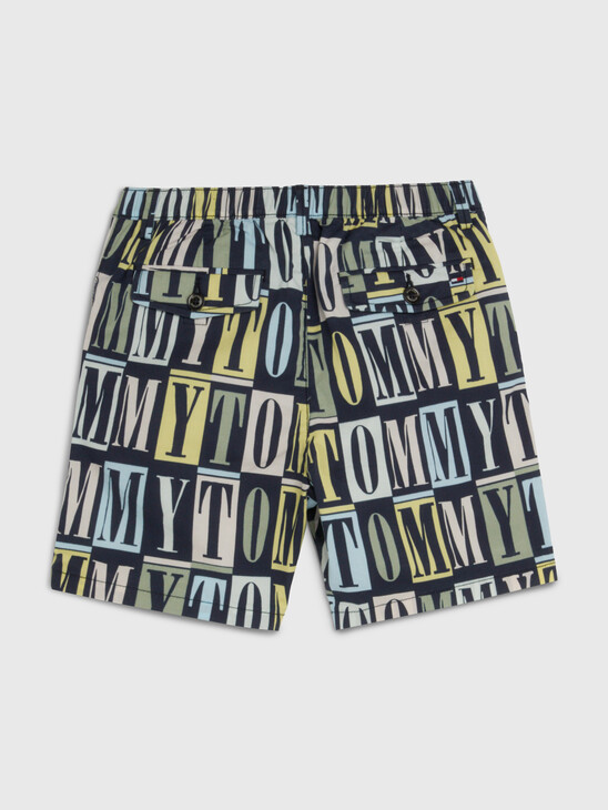 All-Over Spell-Out Print Shorts