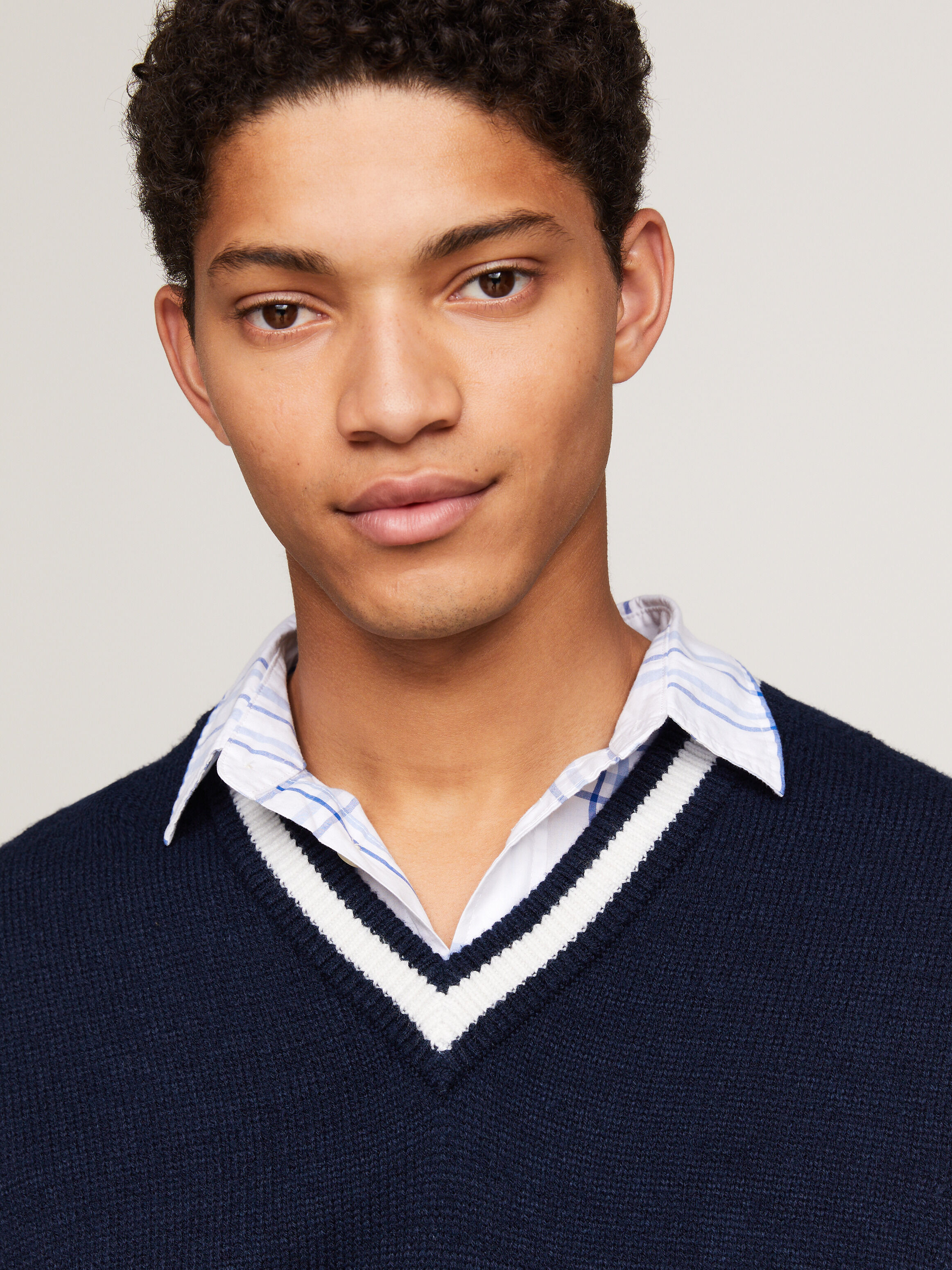 Essential Tipped Sweater Vest blue Tommy Hilfiger Taiwan