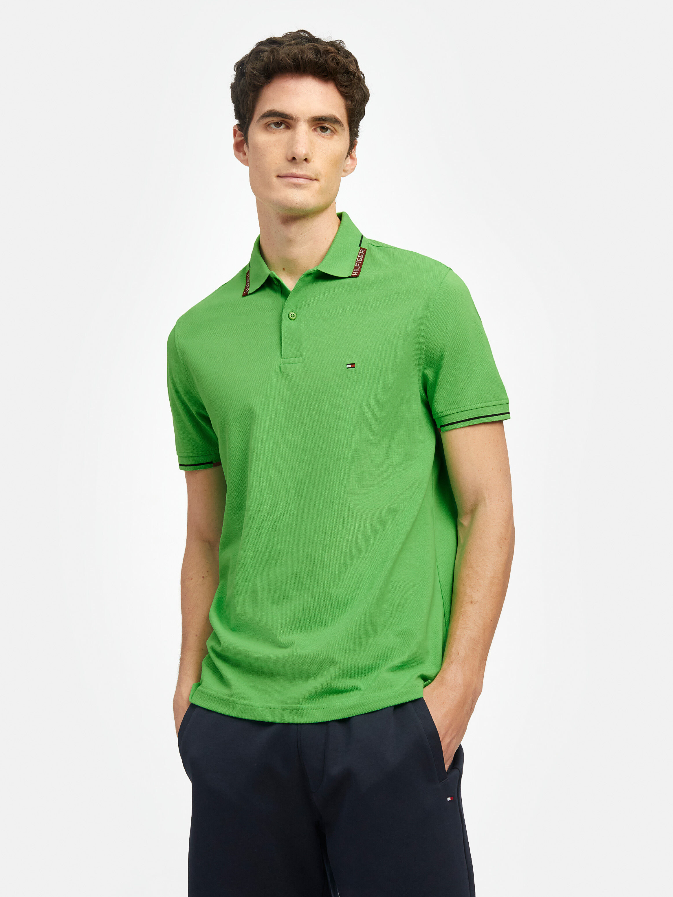 飾邊衣領標準版型 Polo 衫 Spring Lime