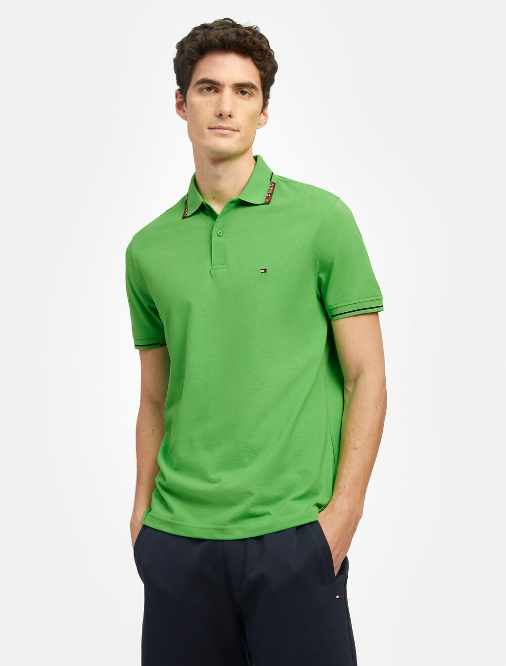 飾邊衣領標準版型 Polo 衫, Spring Lime, hi-res