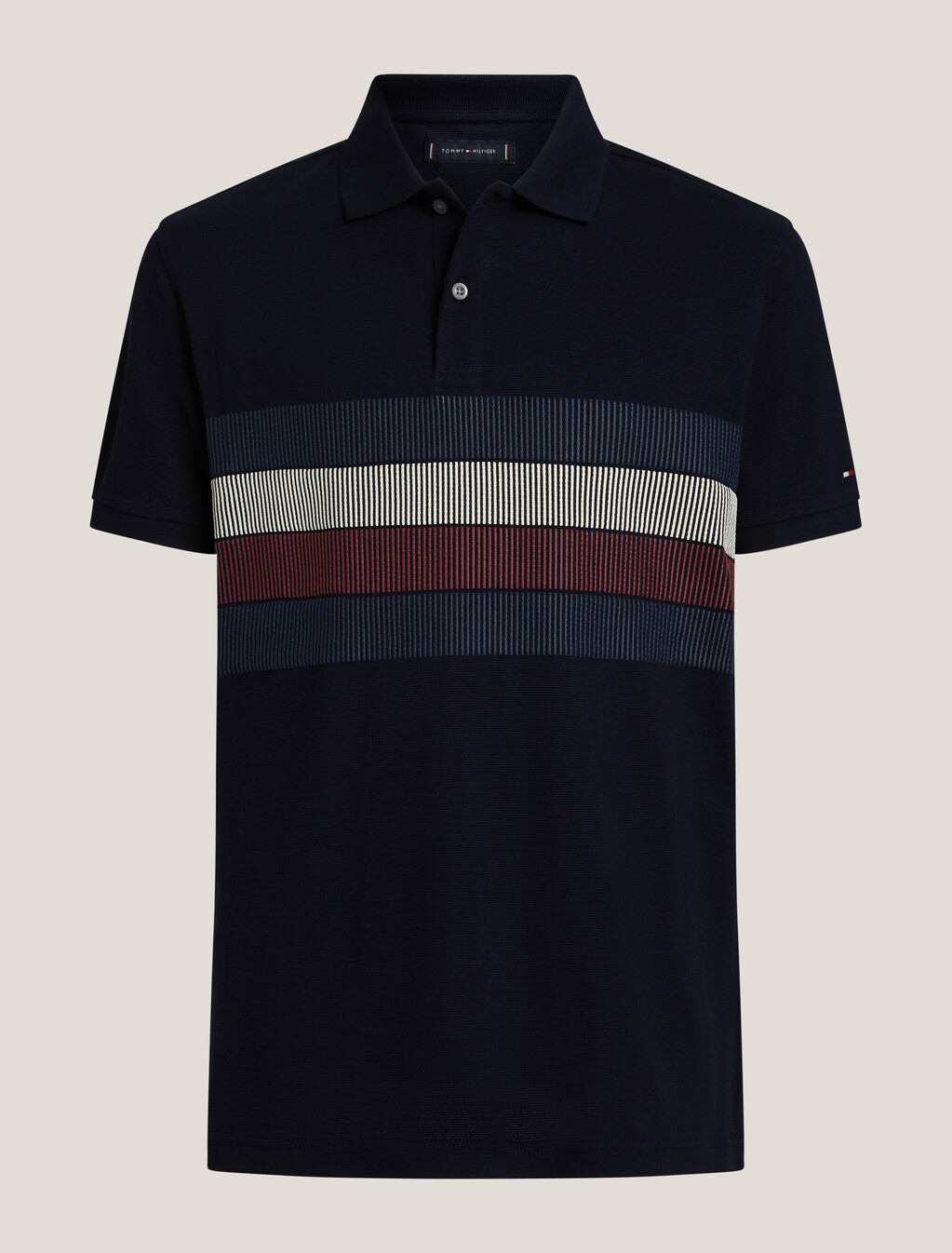 Shadow Global Stripe Regular Polo, Desert Sky, hi-res