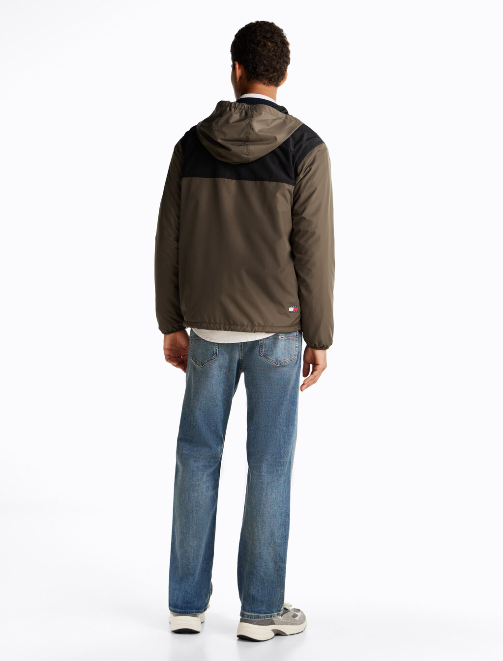 Lightweight Fleece Lined Chicago Windbreaker, Fatigue Green / Black, hi-res