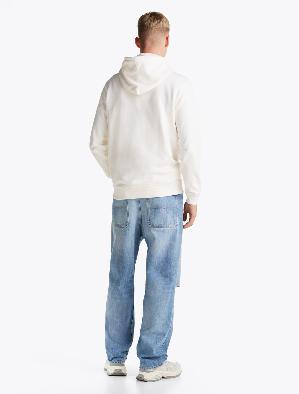 Embroidery Drawstring Hoody, Ancient White, hi-res