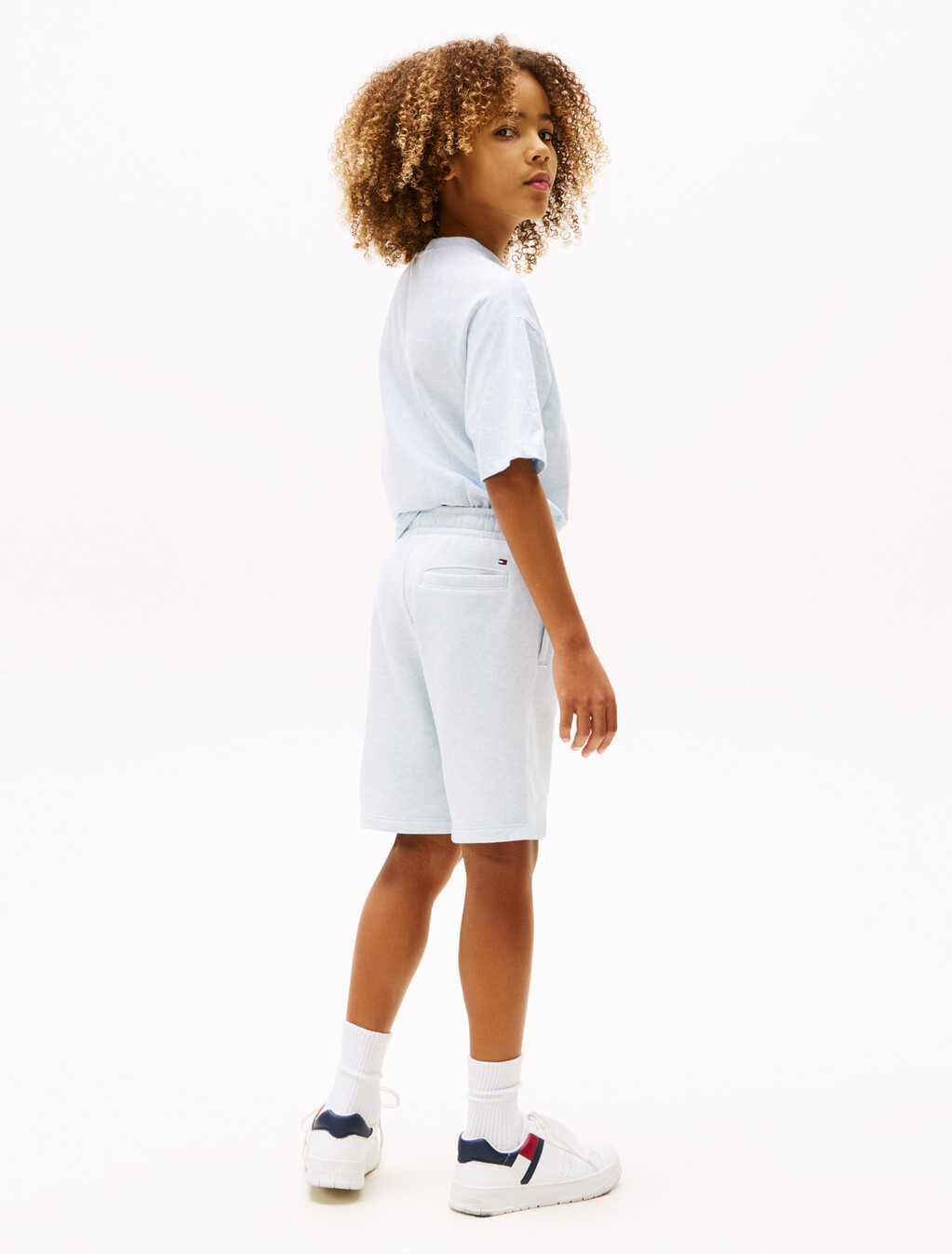 Varsity Logo Sweat Shorts, Breezy Blue Heather, hi-res