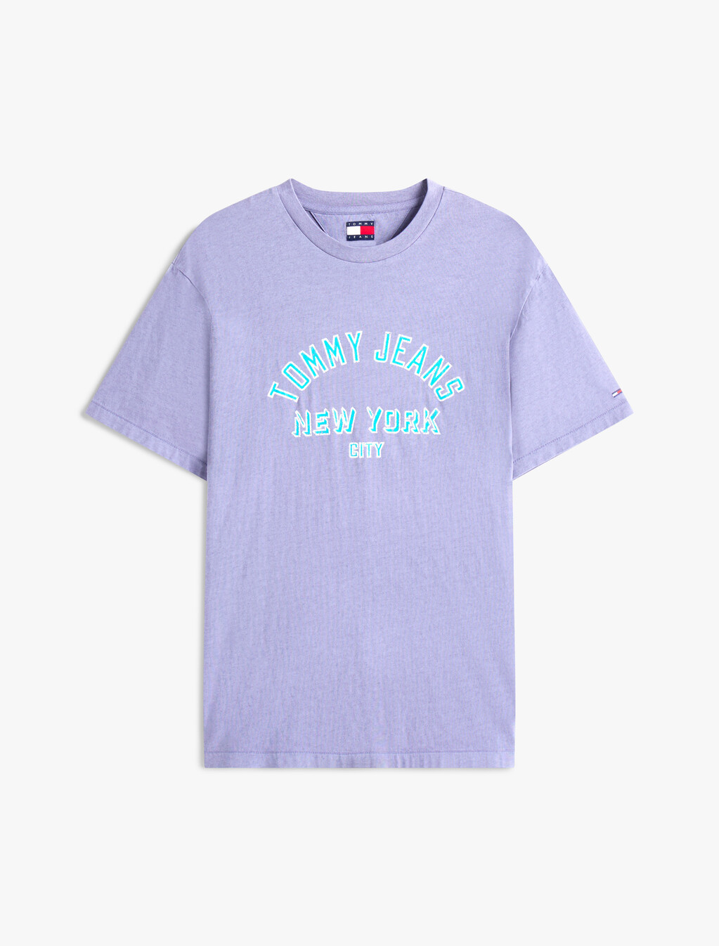 寬版過染棒球風 T 恤, Washed Blue, hi-res