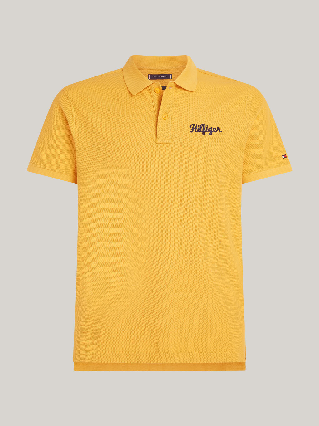 Chain Stitch Logo Embroidery Polo, City Yellow, hi-res