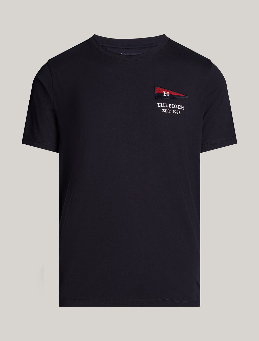獨家 Hilfiger 旗幟圓領 T 恤, Desert Sky, hi-res