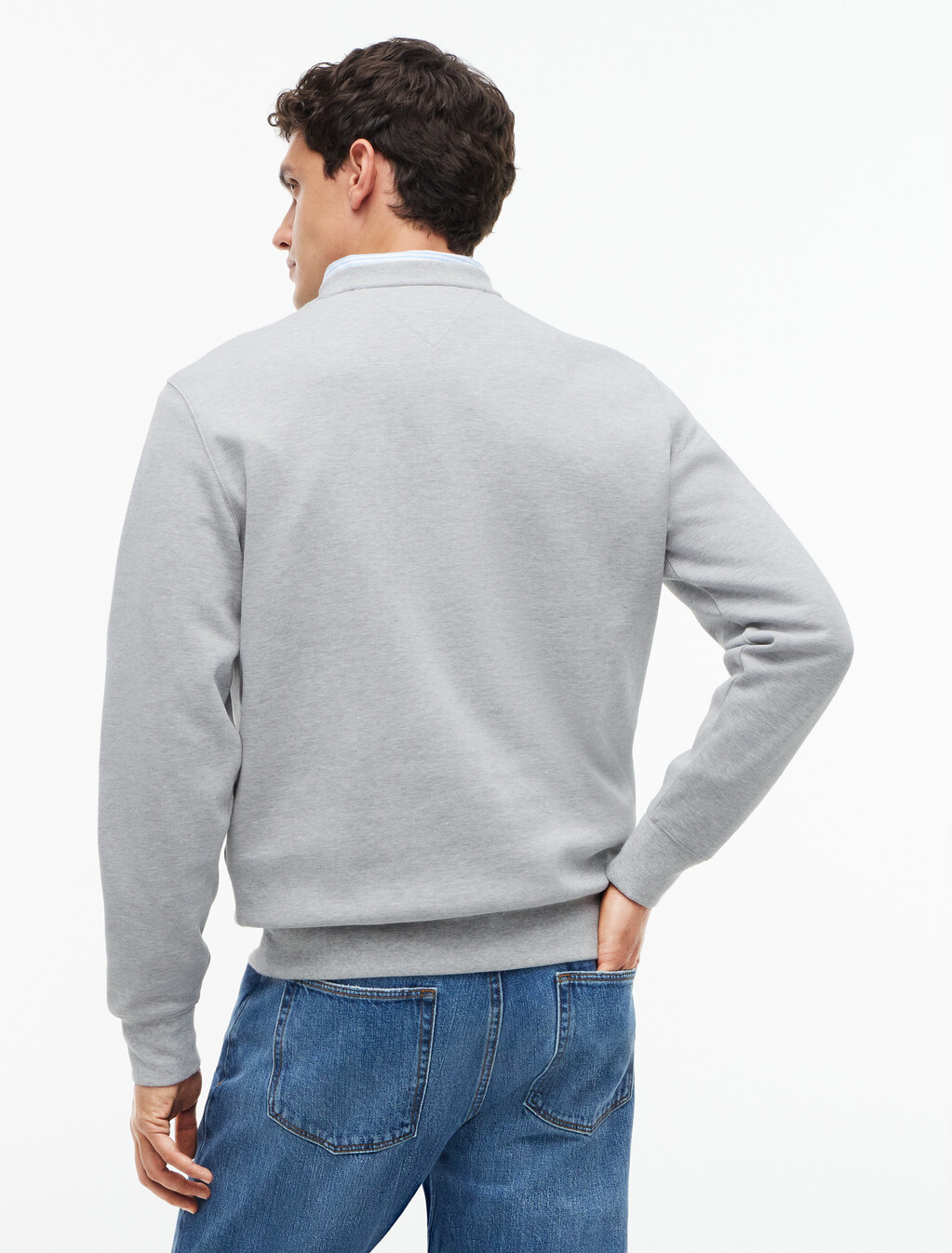 Essential Flag Sweatshirt, Light Grey Heather, hi-res