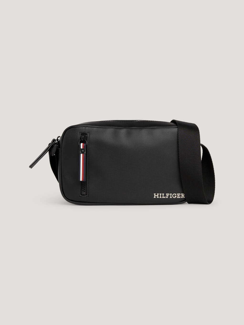 Pique Textured Small Camera Bag, Black, hi-res