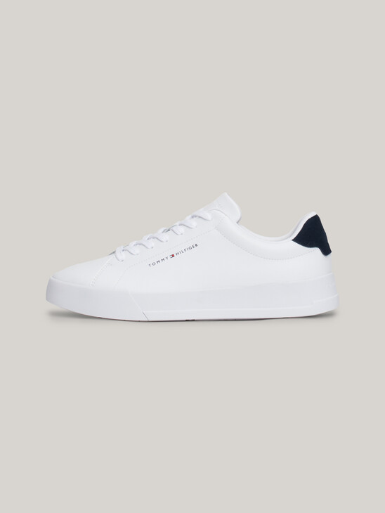 Pebble Grain Logo Court Trainers