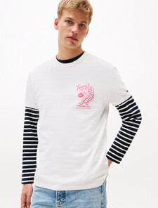 Novelty Fair Print T-Shirt, Ecru, hi-res