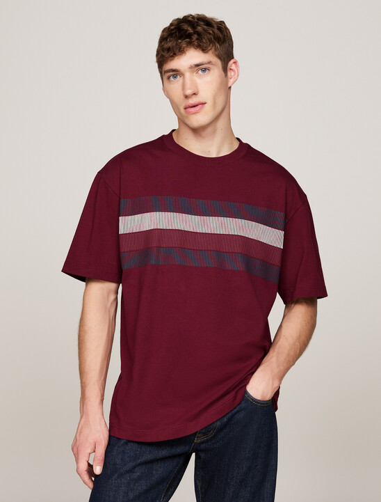 Shadow Flag Relaxed T-Shirt, Deep Rouge Shadow Flag Relaxed T-Shirt