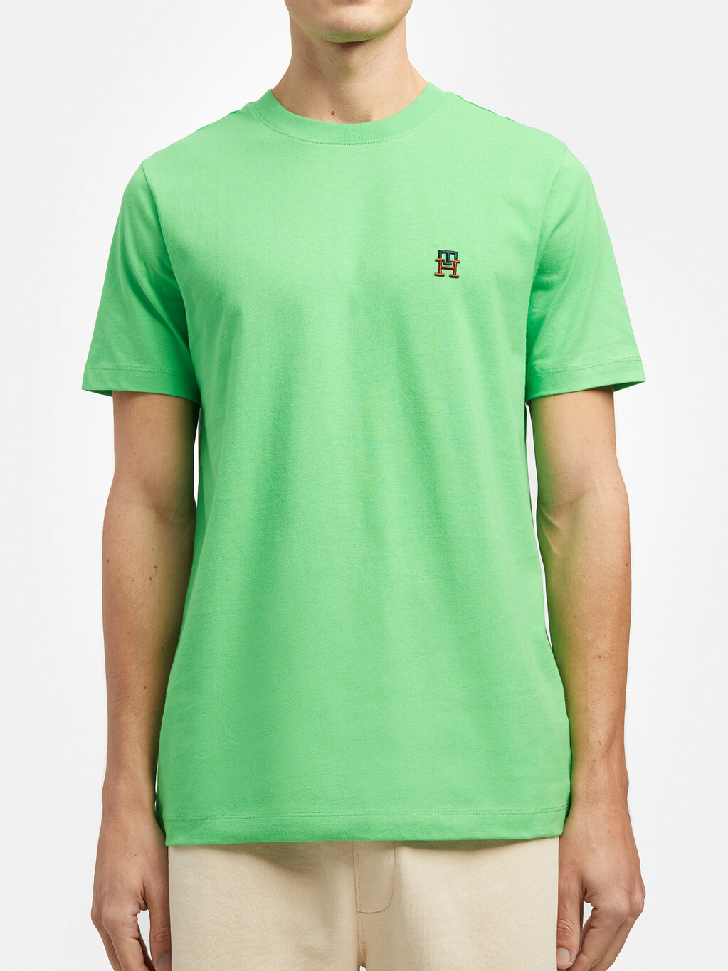 TH Monogram 刺繡 T 恤, Spring Lime, hi-res