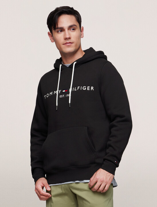 Essential Logo Hoodie, JET BLACK Essential Logo Hoodie