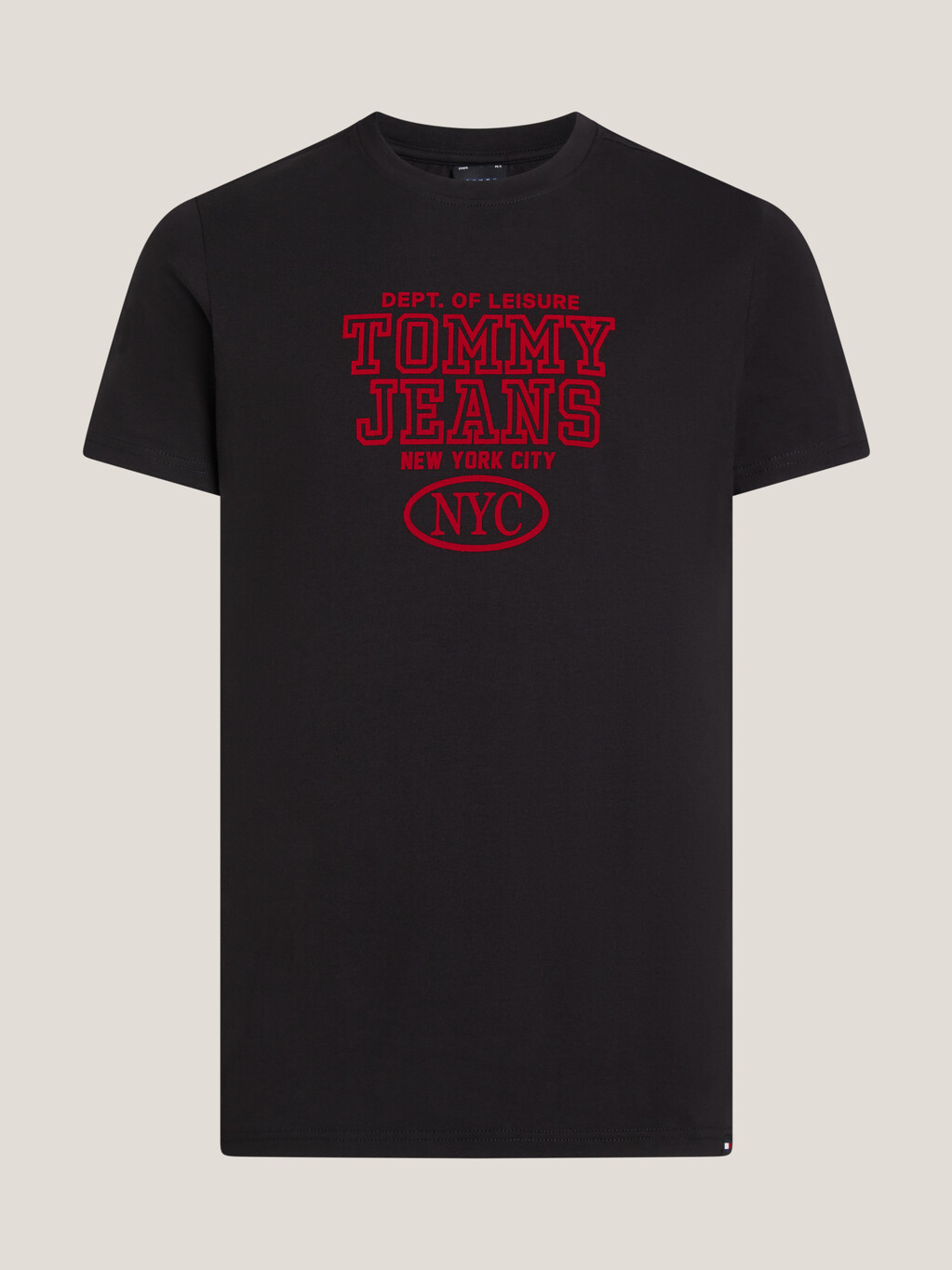 Tommy Flock Logo T-Shirt, Black, hi-res