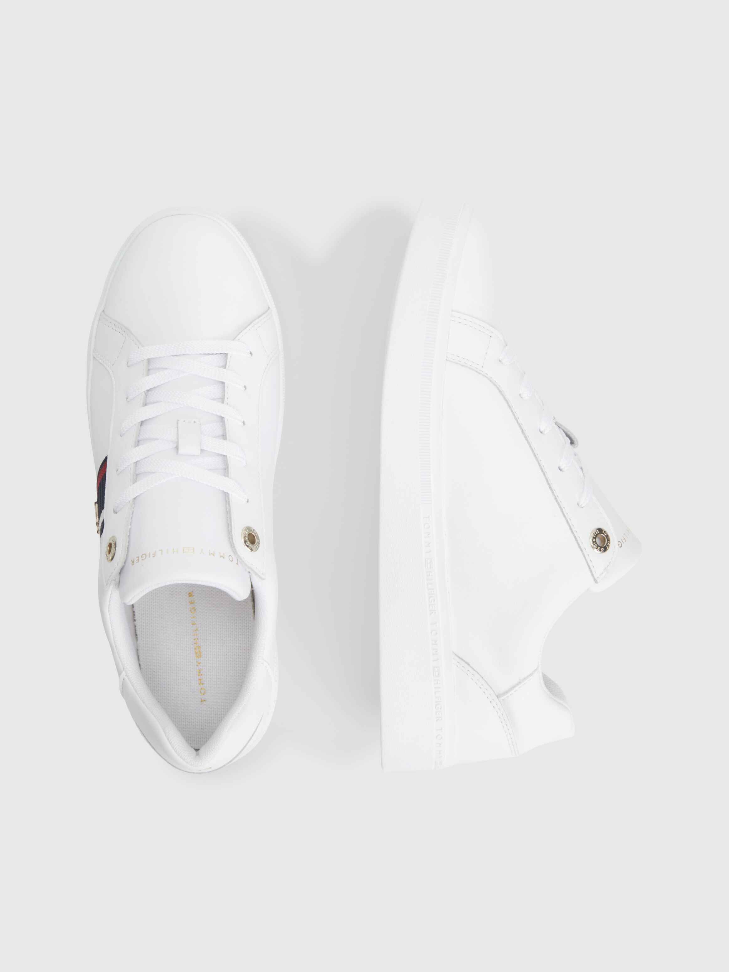 Tommy hilfiger deals signature leather trainers