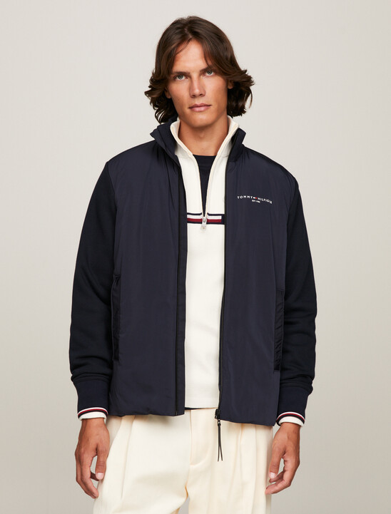 Stand-Up Collar Zip-Thru Sweatshirt