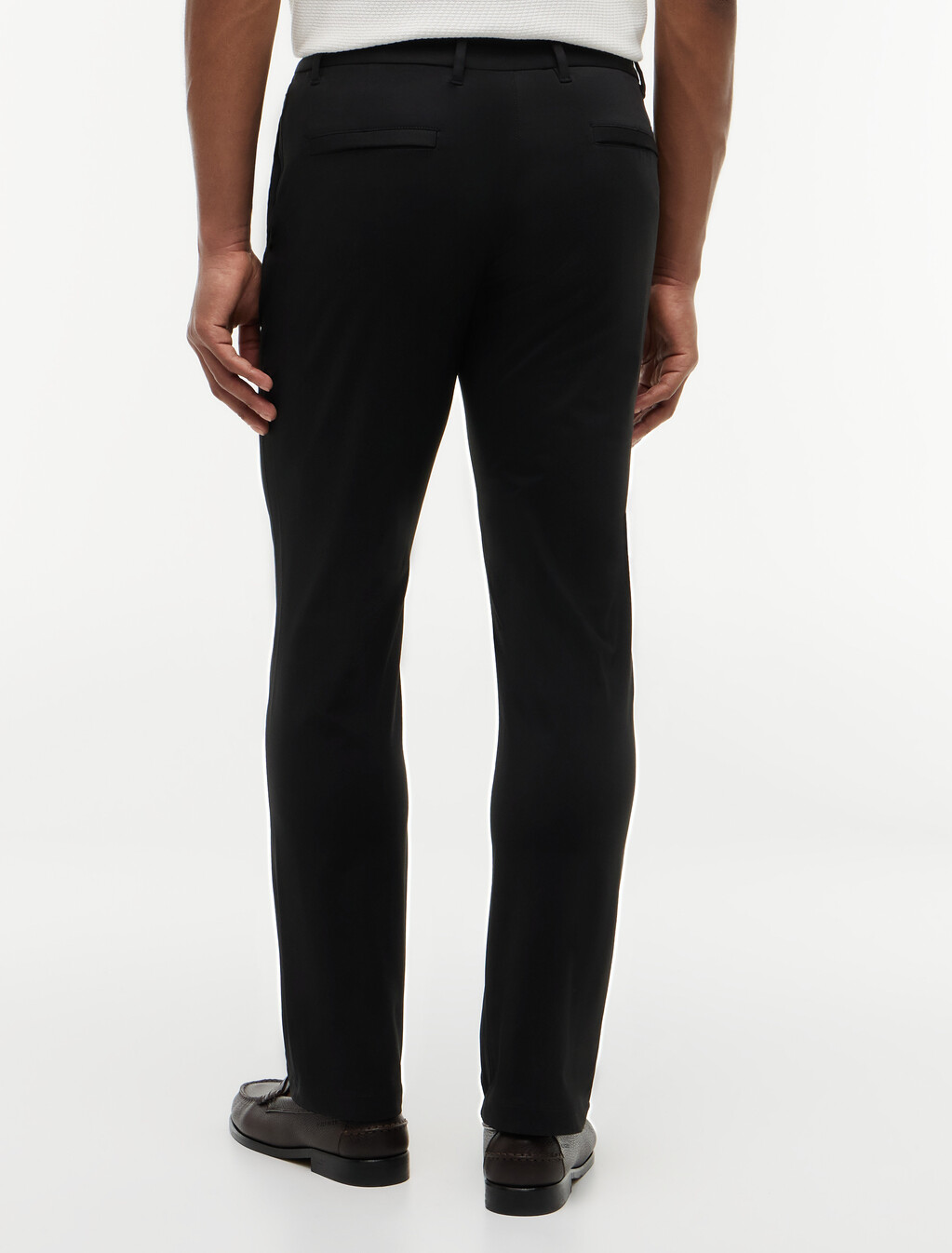 Performance Denton Tech 直筒棉質斜紋長褲, Black, hi-res