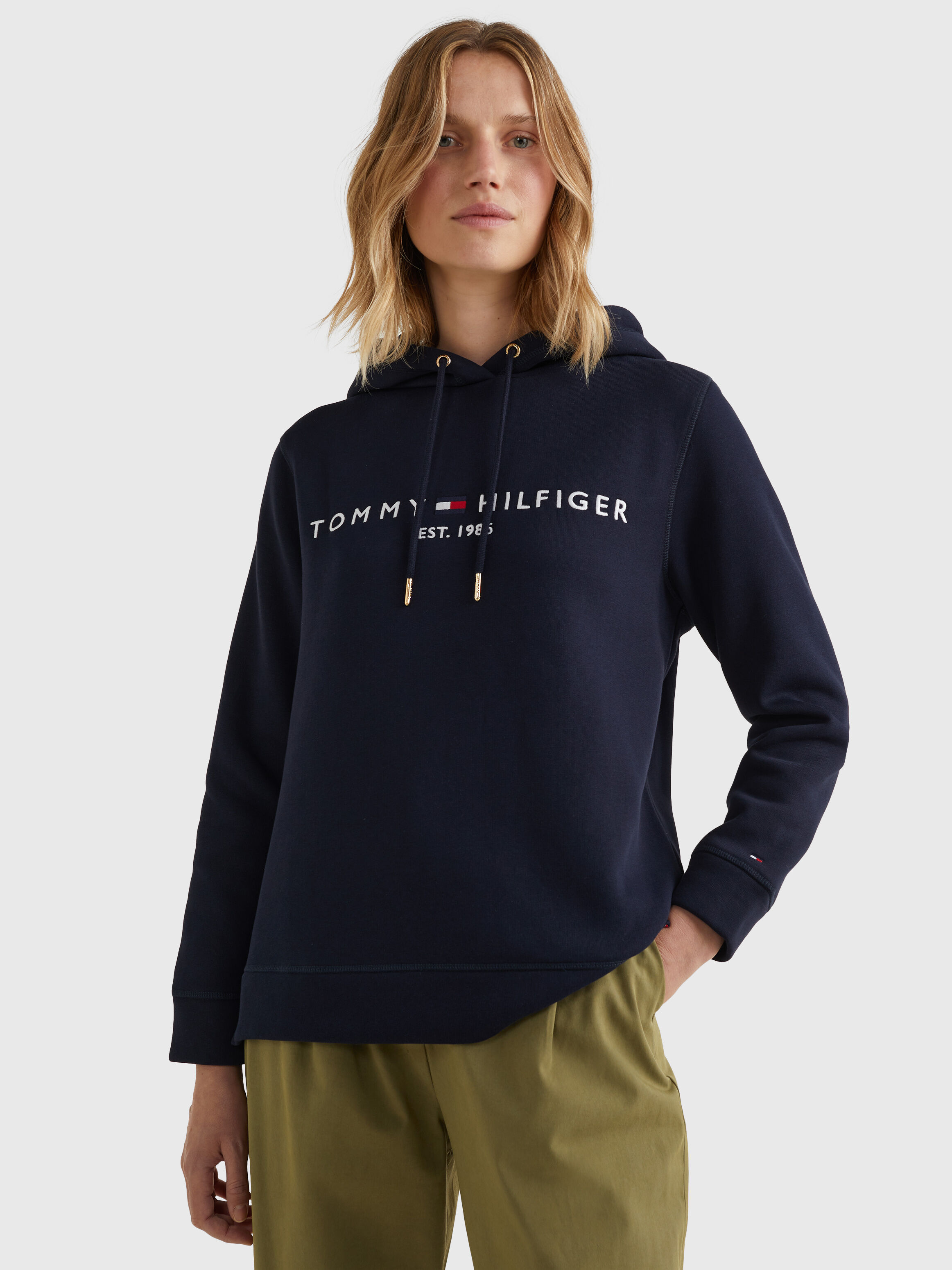 Tommy hilfiger essential sale logo fleece sweatshirt