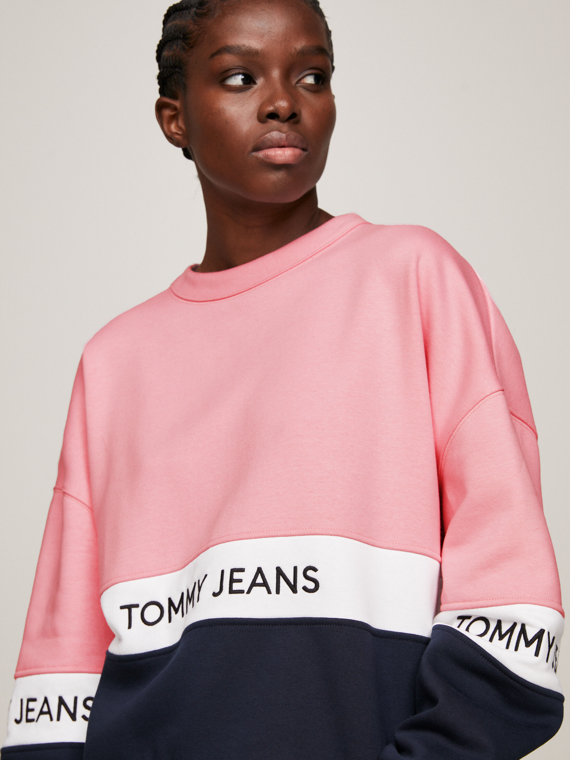 Colour Blocked Fleece Sweatshirt