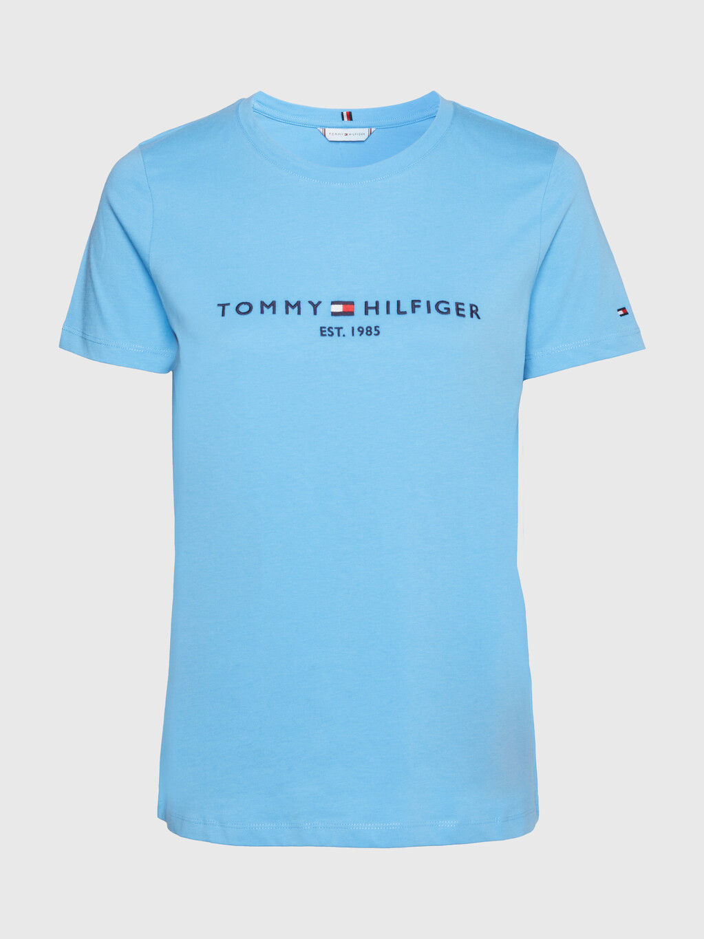 Pure Organic Cotton Logo T-Shirt, Hydrangea Blue, hi-res