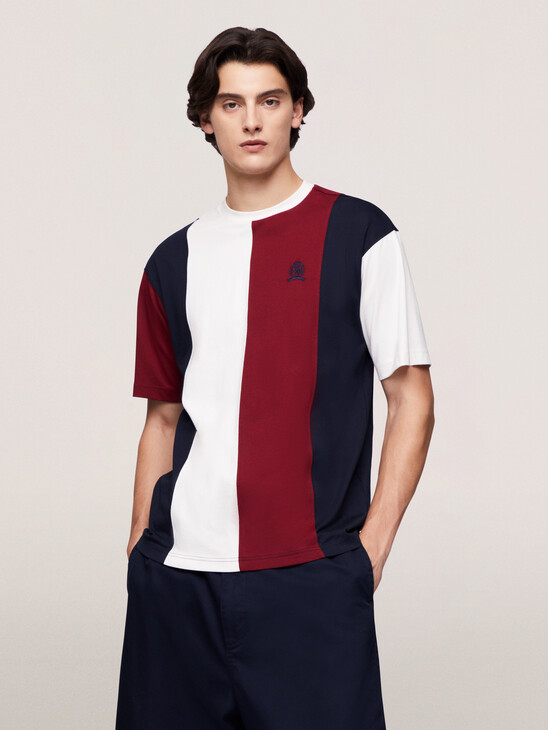 Crest Panelled T-Shirt