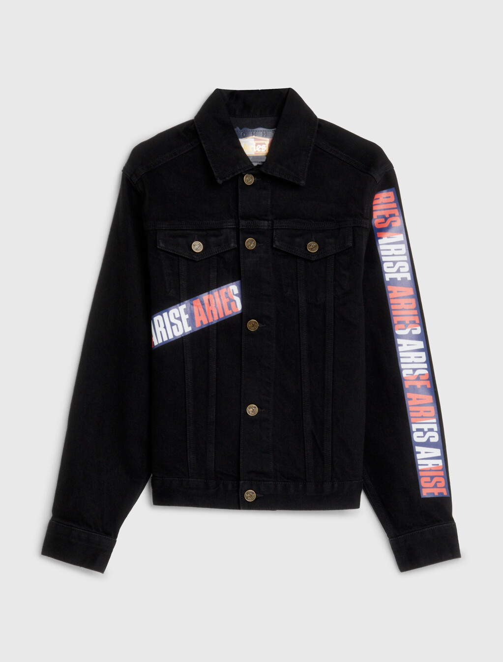 Tommy X Aries 飾帶牛仔外套, Washed Black, hi-res