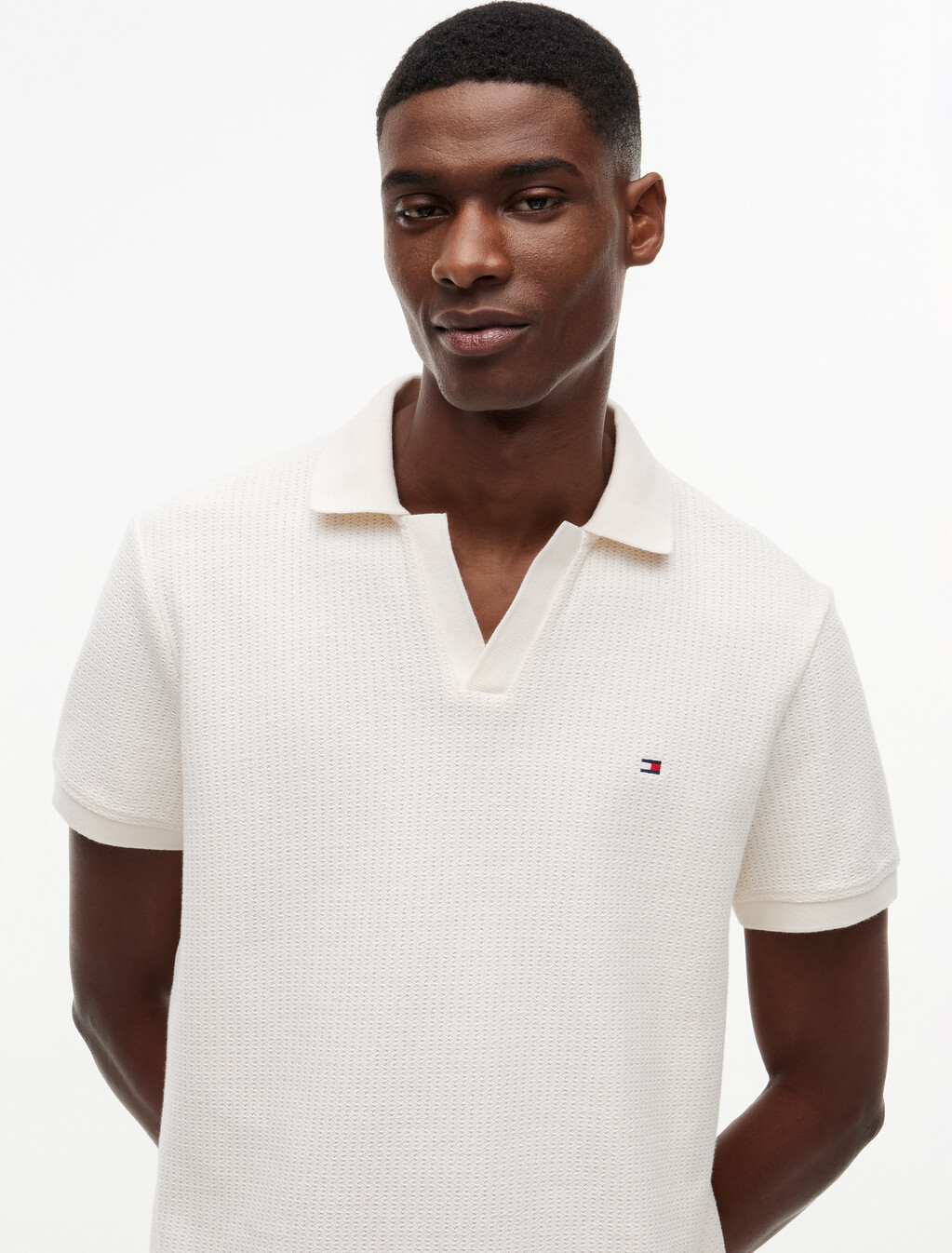 Regular Fit Jacquard Polo Shirt, Ivory Petal, hi-res