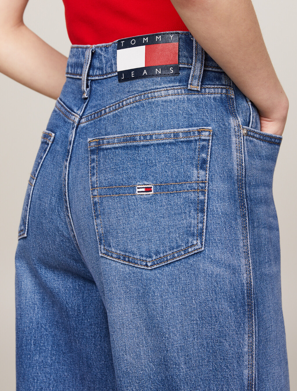 Claire High Rise Wide Leg Faded Jeans, Denim Medium, hi-res
