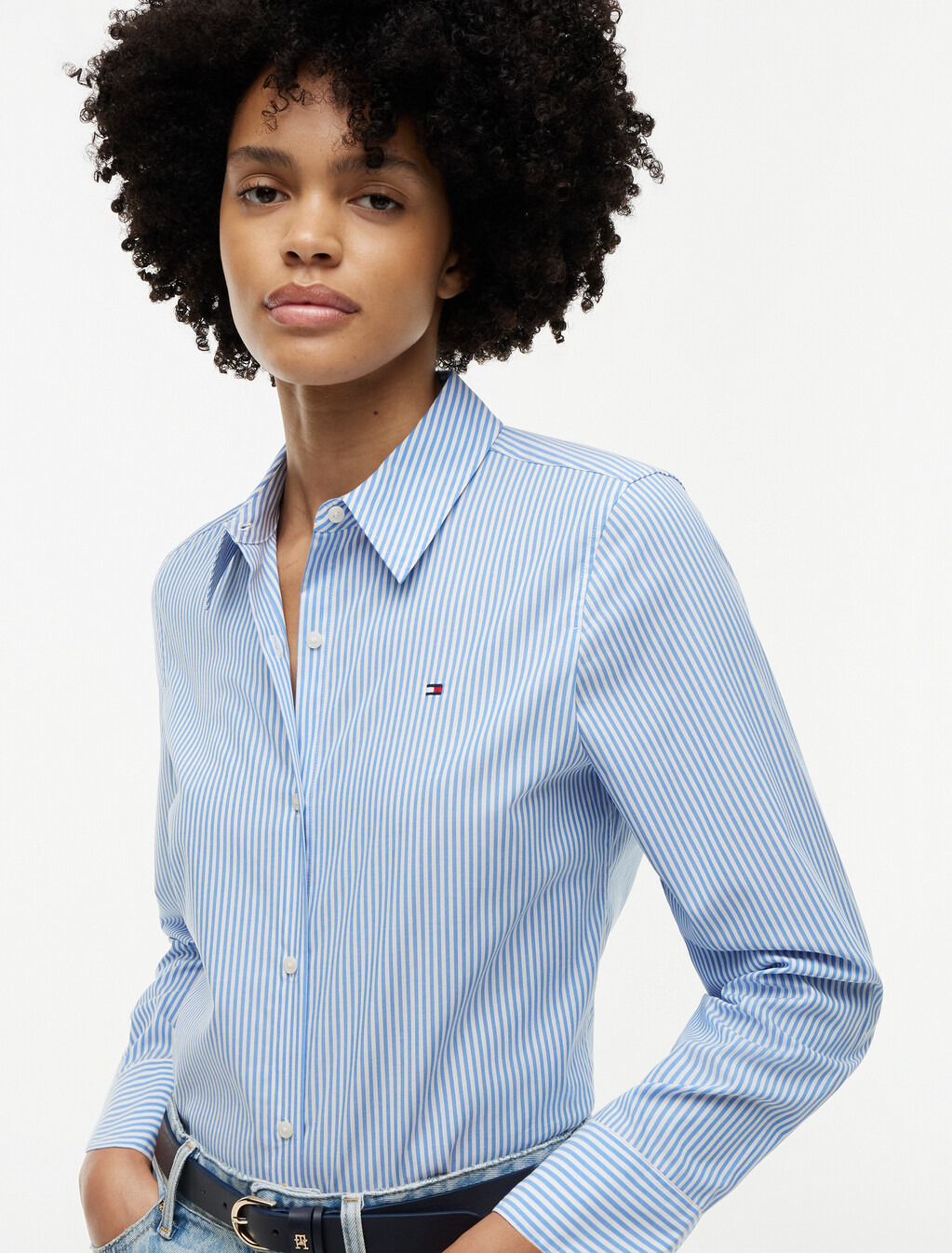 Classic Regular Fit Poplin Shirt, Classic Ithaca Stp Mesmerizing Blue, hi-res