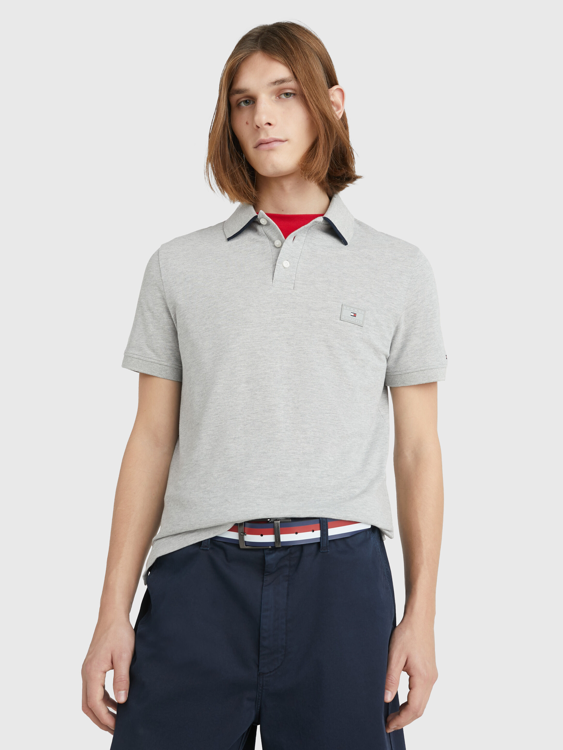 Polo gris discount tommy hilfiger