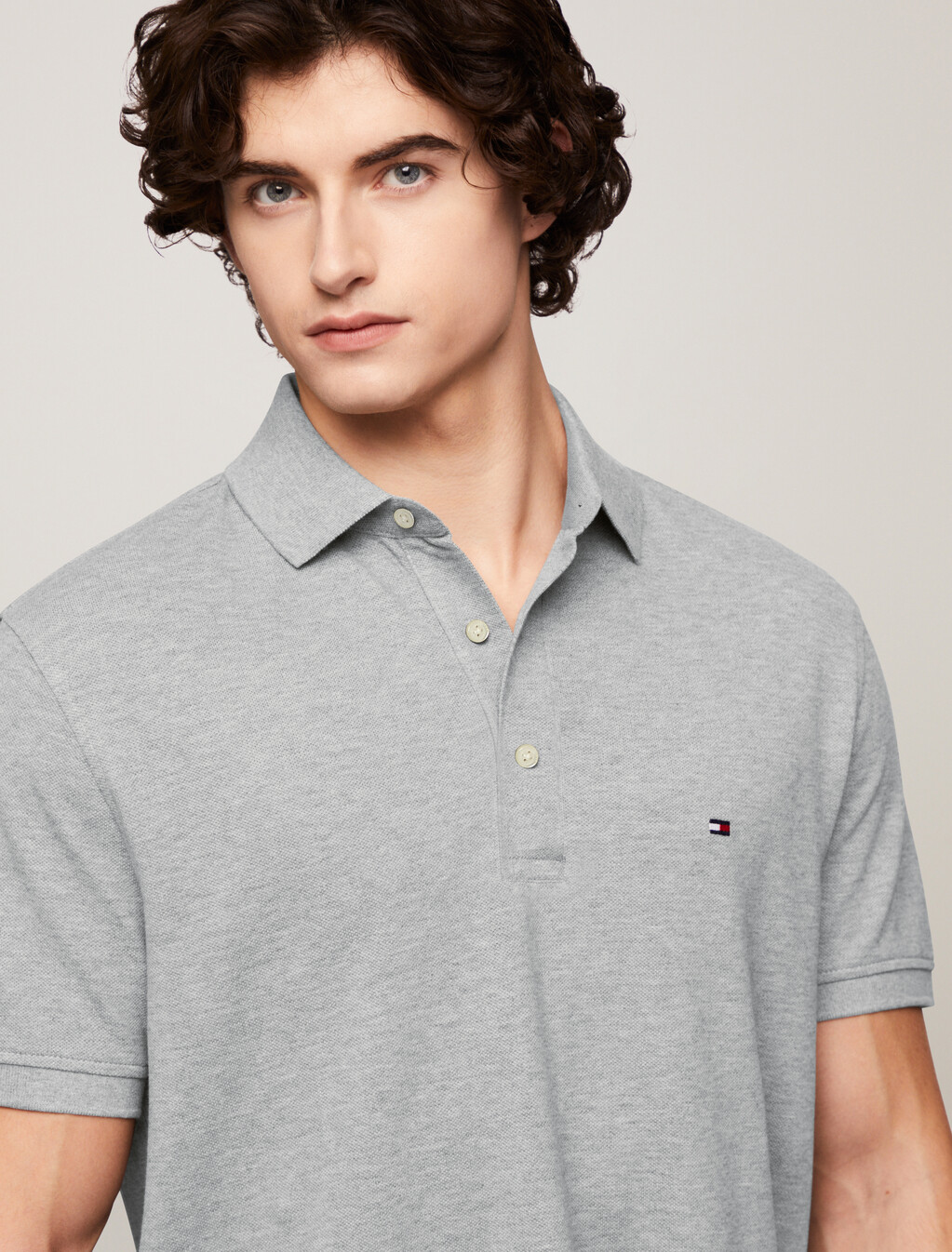 1985系列修身 Polo 裇, Light Grey Heather, hi-res