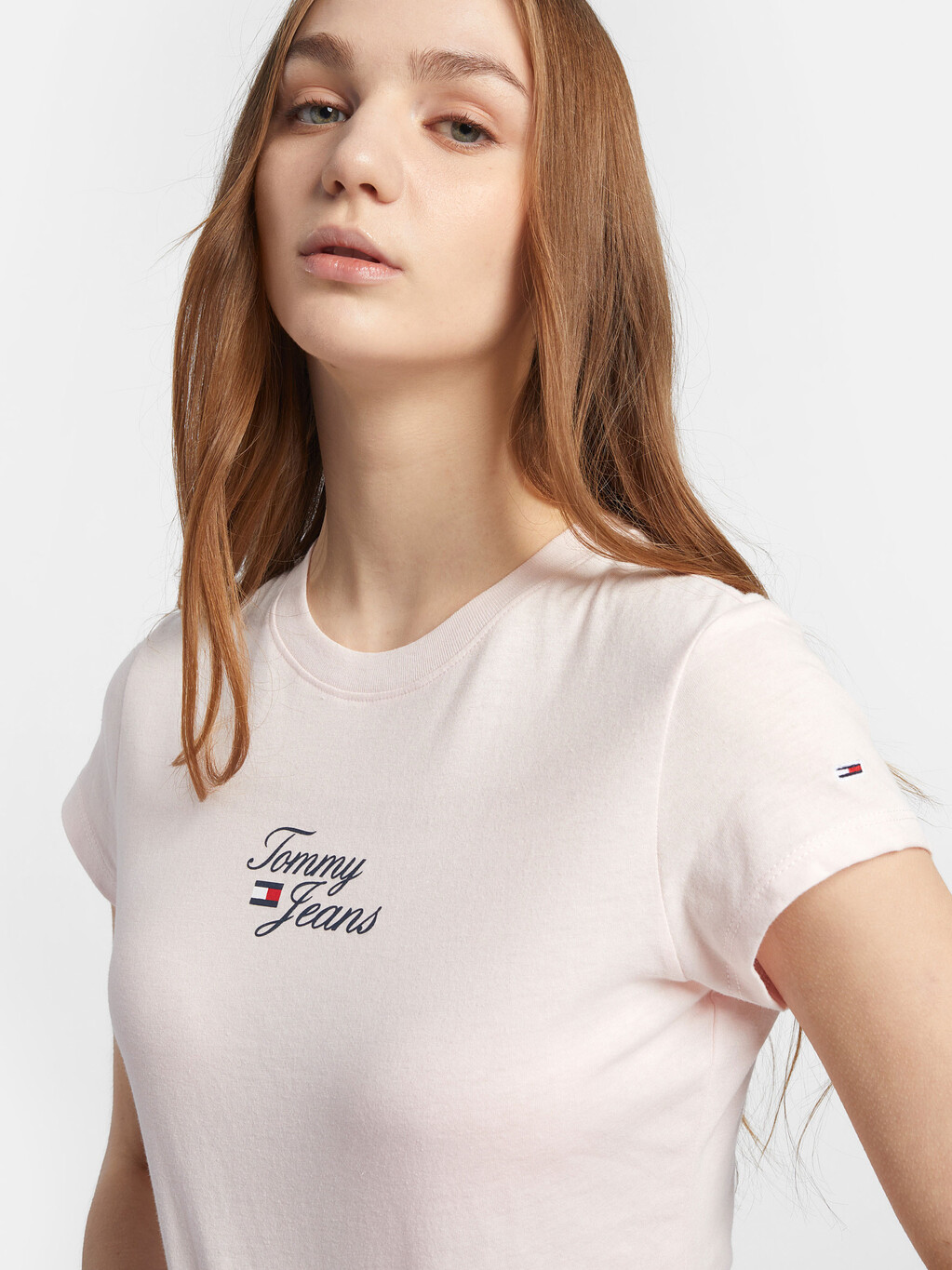 Tommy Hilfiger Logo T-Shirt pink | | Essential Fitted Taiwan