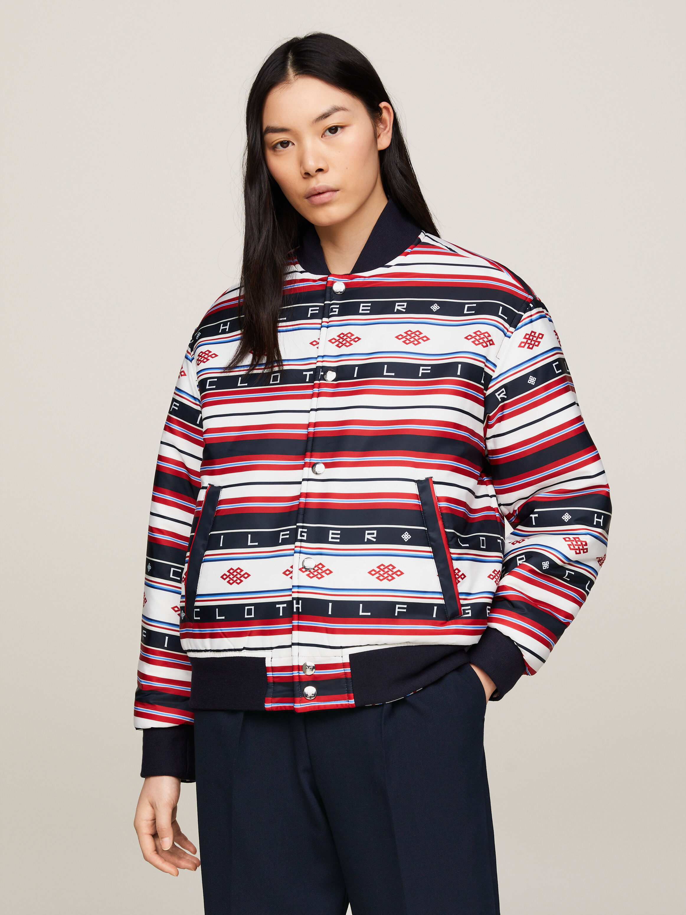Tommy jeans borg reversible bomber jacket top