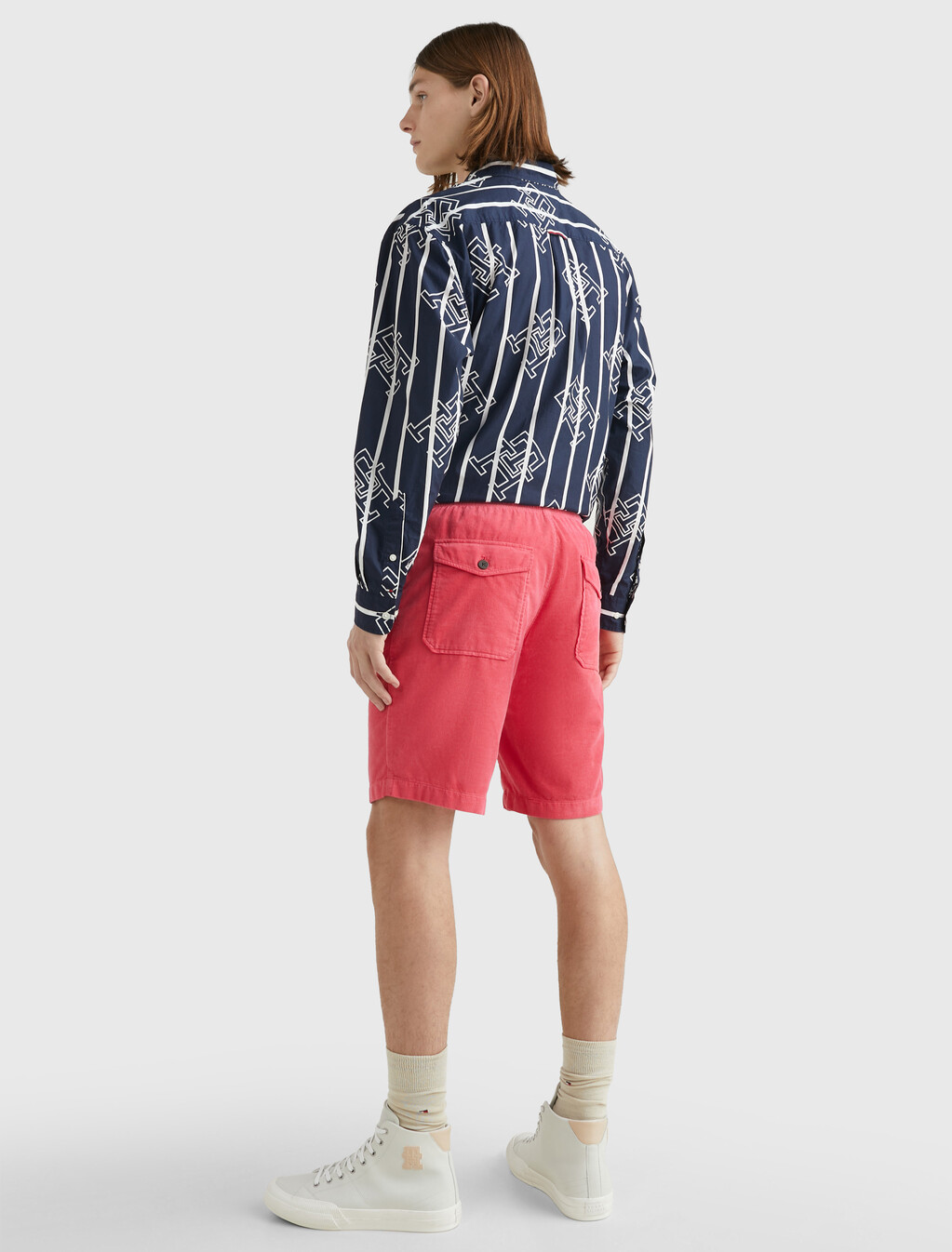 Harlem Corduroy Relaxed Fit Shorts, Deep Crimson Fruit, hi-res