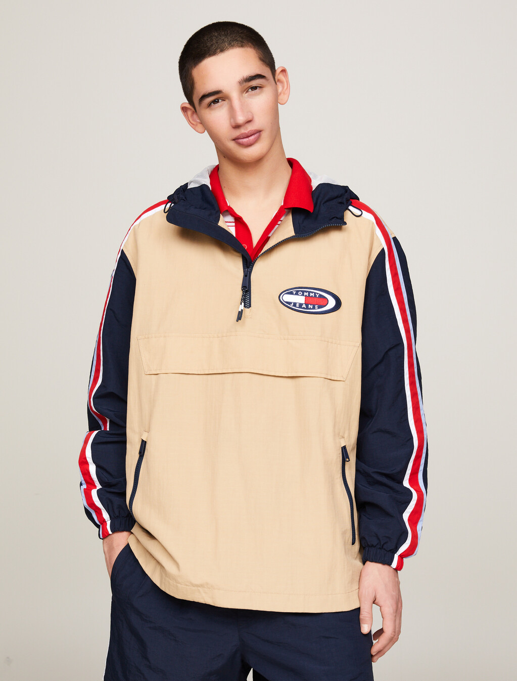 Archive Retro Logo Colour-Blocked Chicago Popover, Tawny Sand, hi-res
