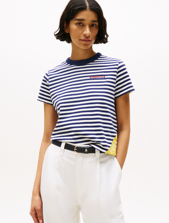 Hilfiger Sailing 航海風布列塔尼條紋寬鬆 T 恤
